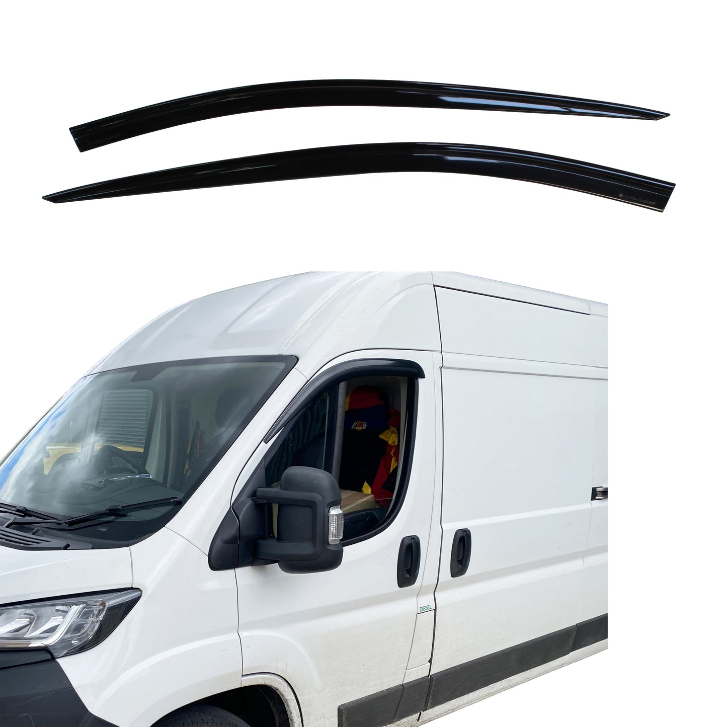 Auto Clover Wind Deflectors Set for Vauxhall / Opel Movano 2021+ (2 Pieces)