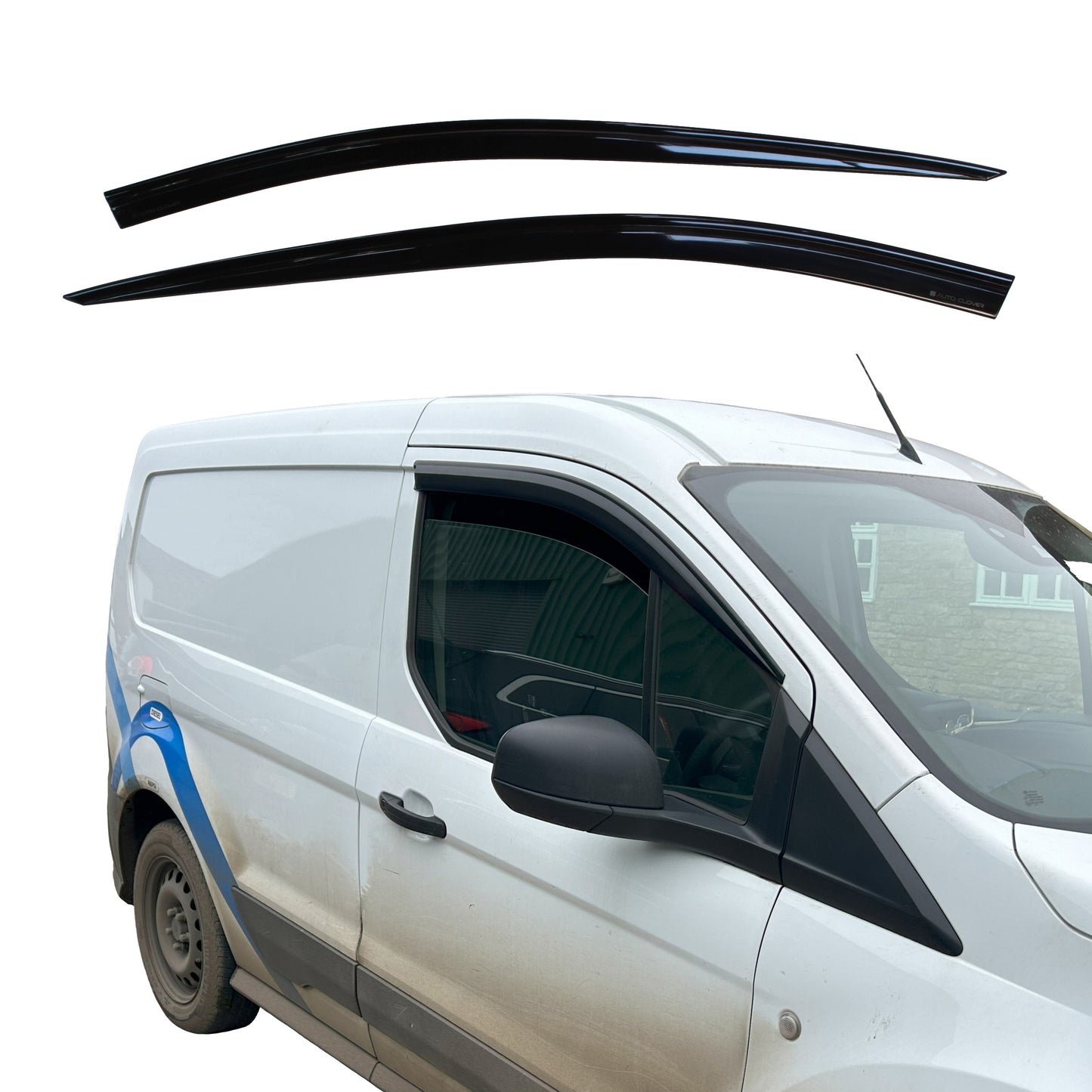 Auto Clover Wind Deflectors Set for Ford Transit Connect 2013 - 2024 (2 pieces)
