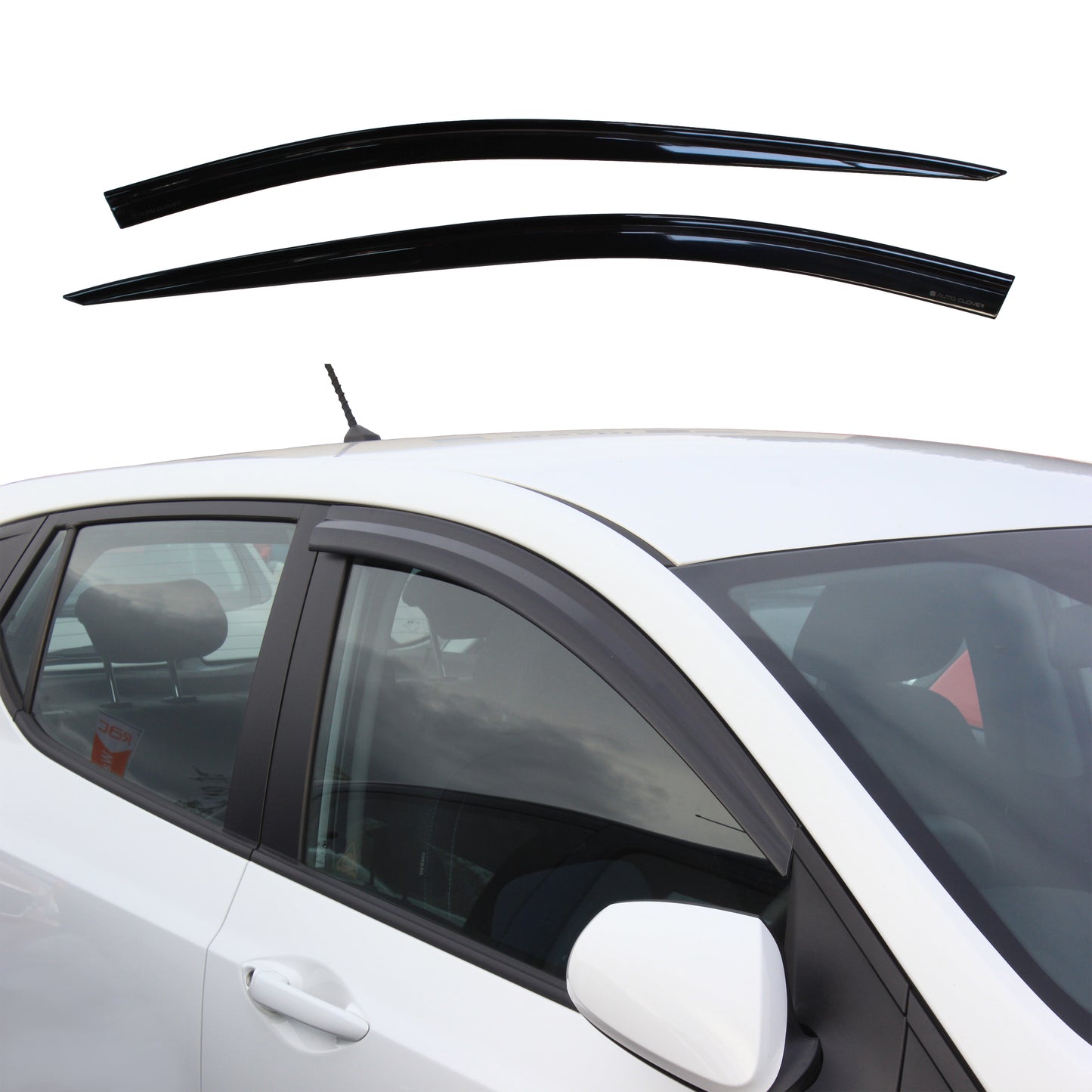 Auto Clover Wind Deflectors Set for Hyundai i10 2014 - 2019 (2 pcs - front only)