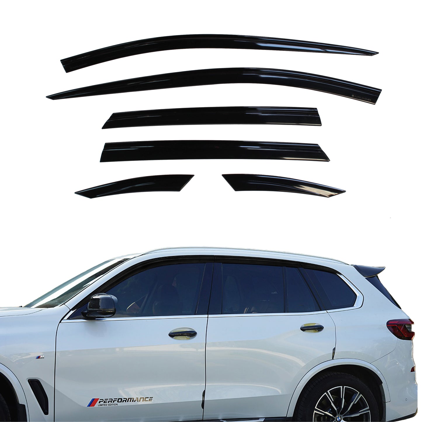 Auto Clover Premium Wind Deflectors Set for BMW X5 G05 2019+ (6 pieces)
