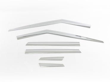 Auto Clover Chrome Wind Deflectors Set for Kia EV4 2025+ (6 pieces)