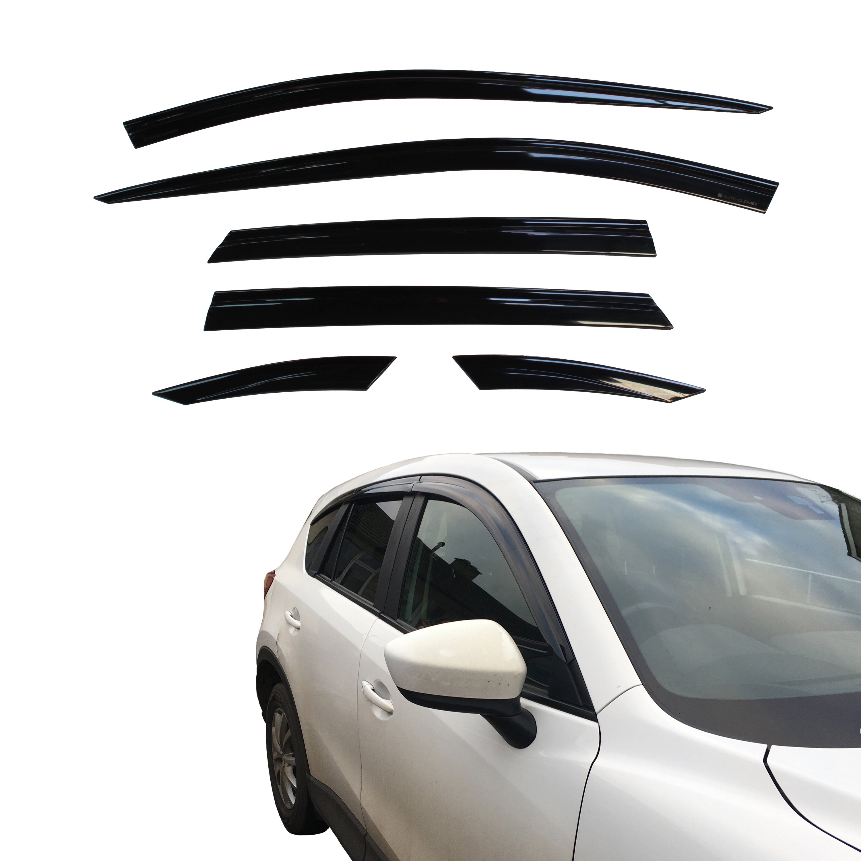Wind Deflectors For MAZDA 6 2007 - 2013 5.doors 2.pc HEKO 23144 FRONT DOORS