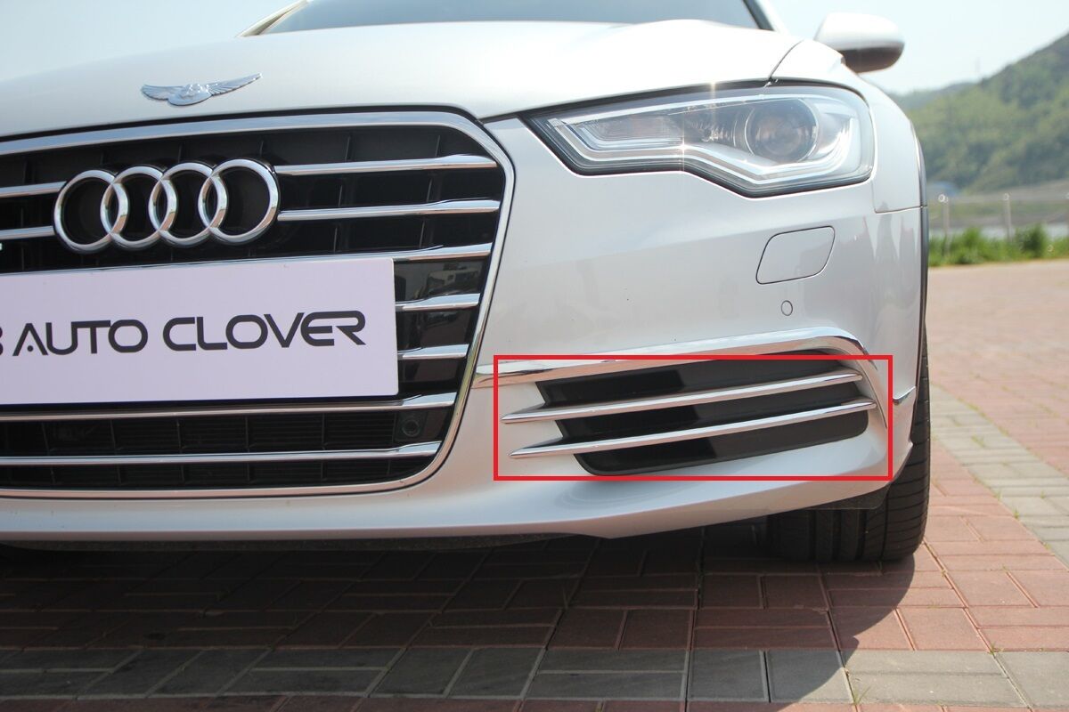 Auto Clover Chrome Front Bumper Trim Set for Audi A6 2011 - 2014