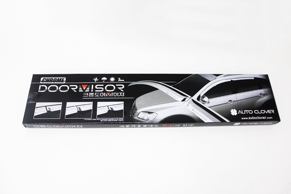 Auto Clover Chrome Wind Deflector Set For Ssangyong Rexton W 2014 - 2017 (4 pcs)
