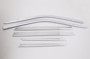 Auto Clover Chrome Wind Deflectors Set for Ssangyong KGM Korando 2019+ (6 pieces)