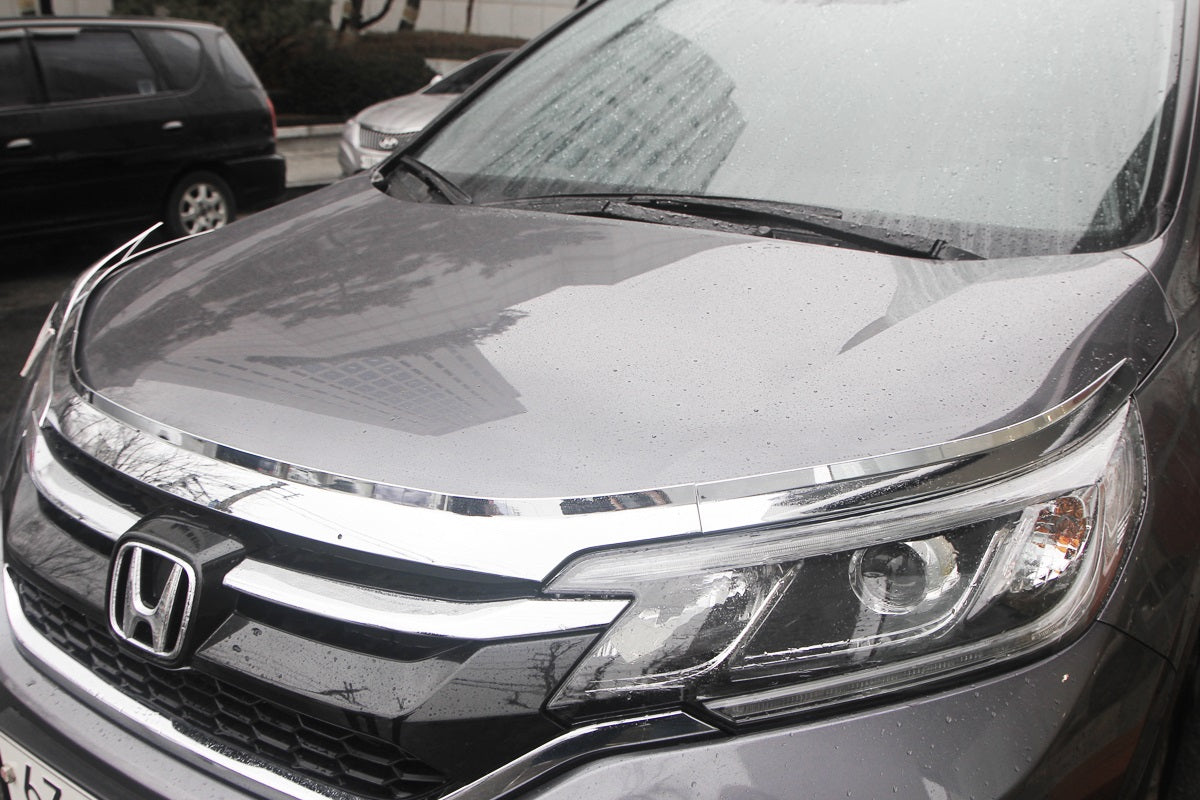 Auto Clover Chrome Bonnet Guard Protector Set for Honda CRV 2012 - 2017