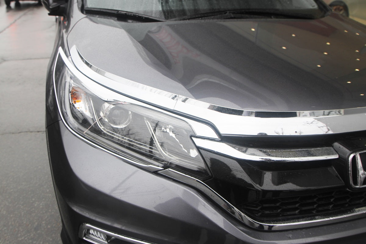 Auto Clover Chrome Bonnet Guard Protector Set for Honda CRV 2012 - 2017