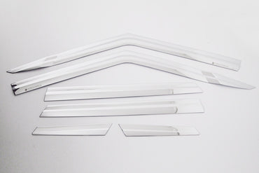 Auto Clover Chrome Wind Deflectors Set for Kia Soul 2020+ (6 pieces)