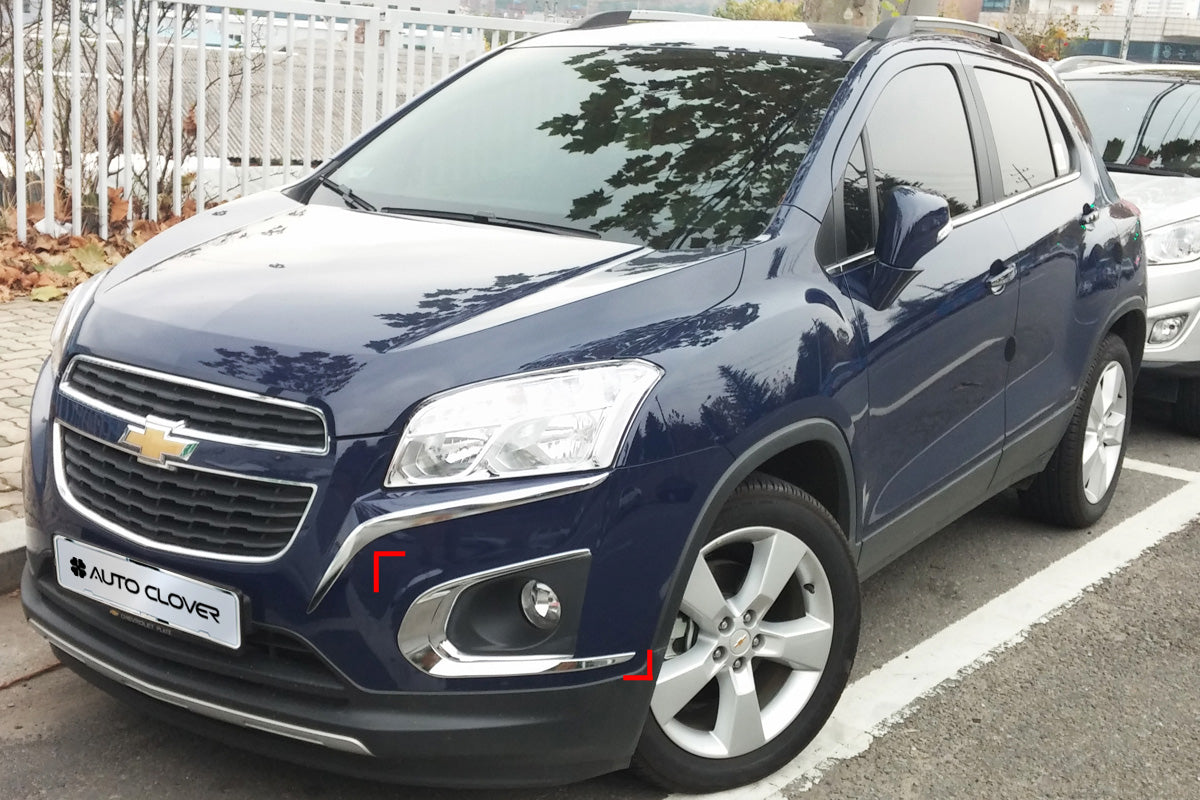 Auto Clover Chrome Front and Rear Fog Light Trim for Chevrolet Trax 2012 - 2016