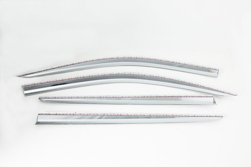 Auto Clover Chrome Wind Deflectors Set for Renault Zoe 2012+ (4 pieces)