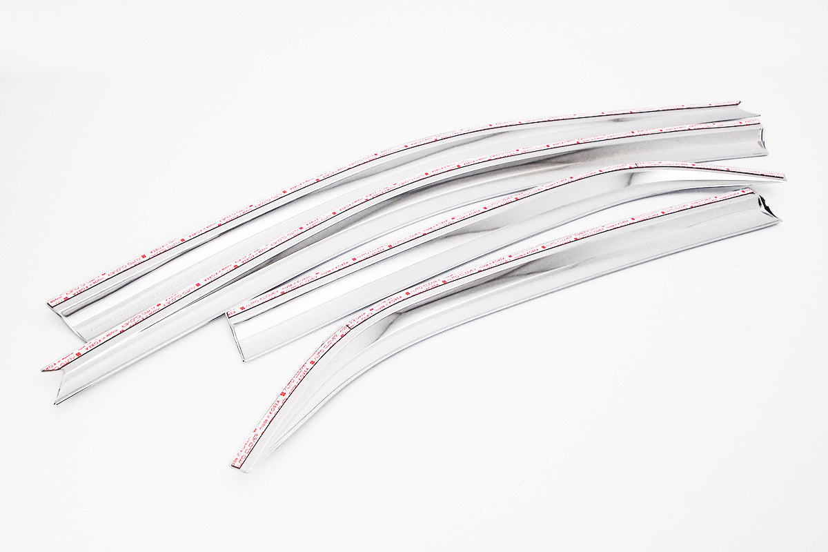 Auto Clover Chrome Wind Deflectors Mitsubishi Lancer Evo 7 8 9 2002 - 2007 (4pc)