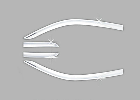 Auto Clover Chrome Wind Deflectors Set for Toyota Hilux 2016+ Extra Cab (4 pcs)