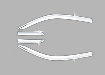 Auto Clover Chrome Wind Deflectors Set for Toyota Hilux 2016+ Extra / Single Cab