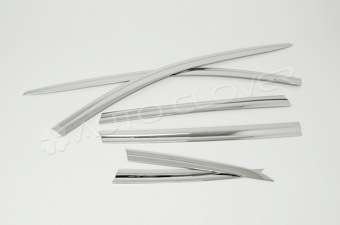 Auto Clover Chrome Wind Deflectors Set for Mercedes GLE Coupe 2015 - 2019 (6pcs)