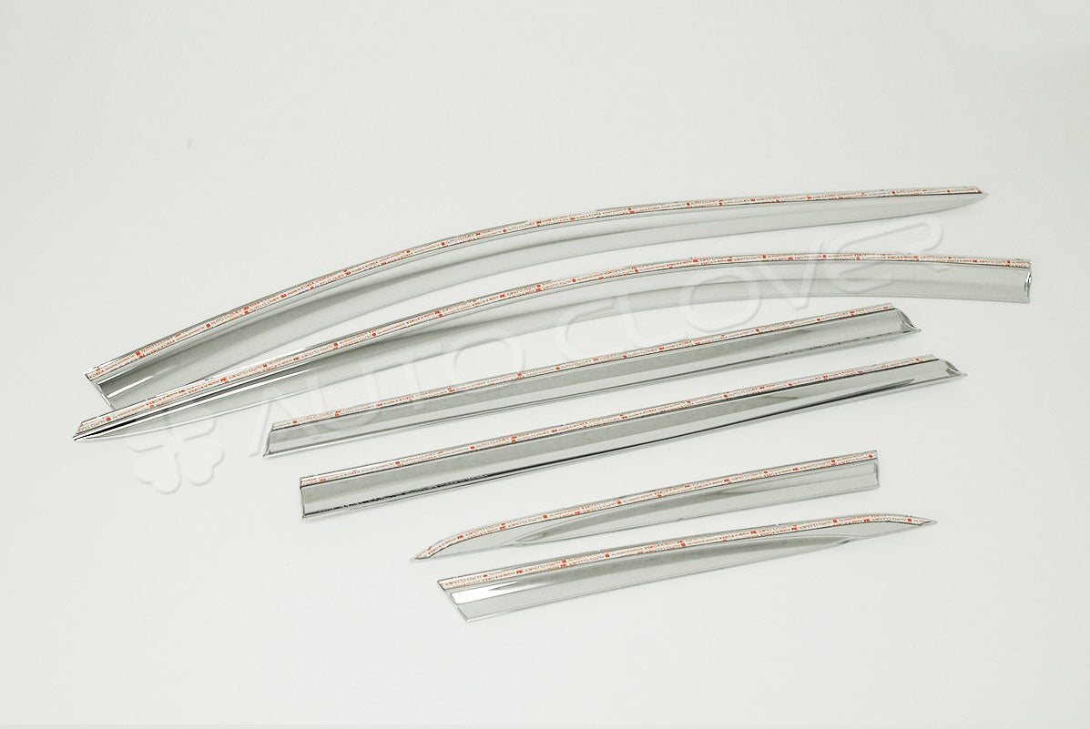 Auto Clover Chrome Wind Deflectors Set for Mercedes GLE Coupe 2015 - 2019 (6pcs)