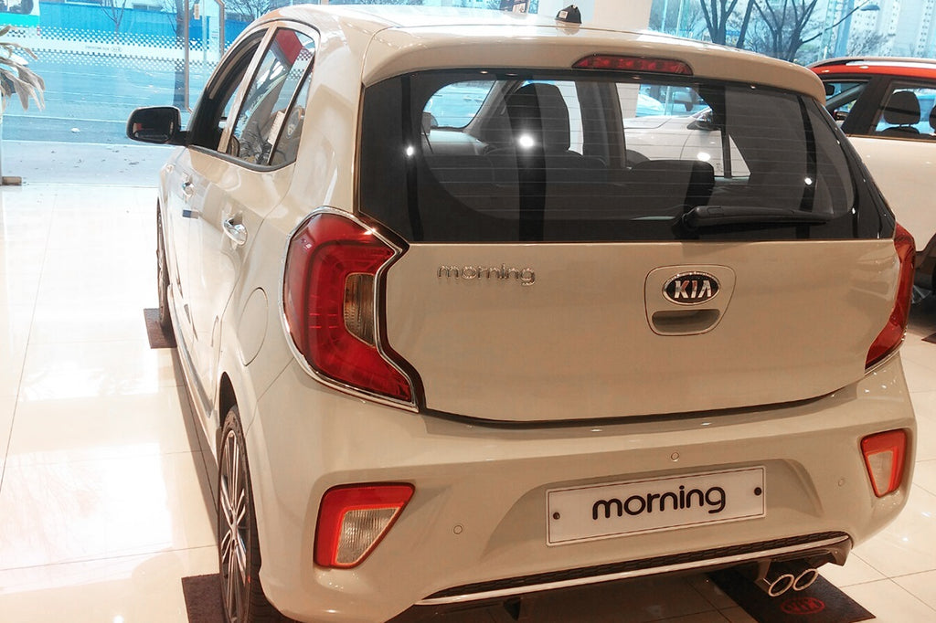 Auto Clover Chrome Tail light Lamp Trim Set for Kia Picanto 2017 - 2024