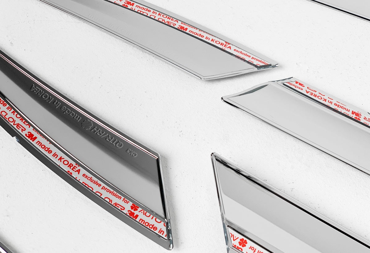 Auto Clover Chrome Wind Deflectors Set for Mazda CX-3 2015+ (6 pieces)