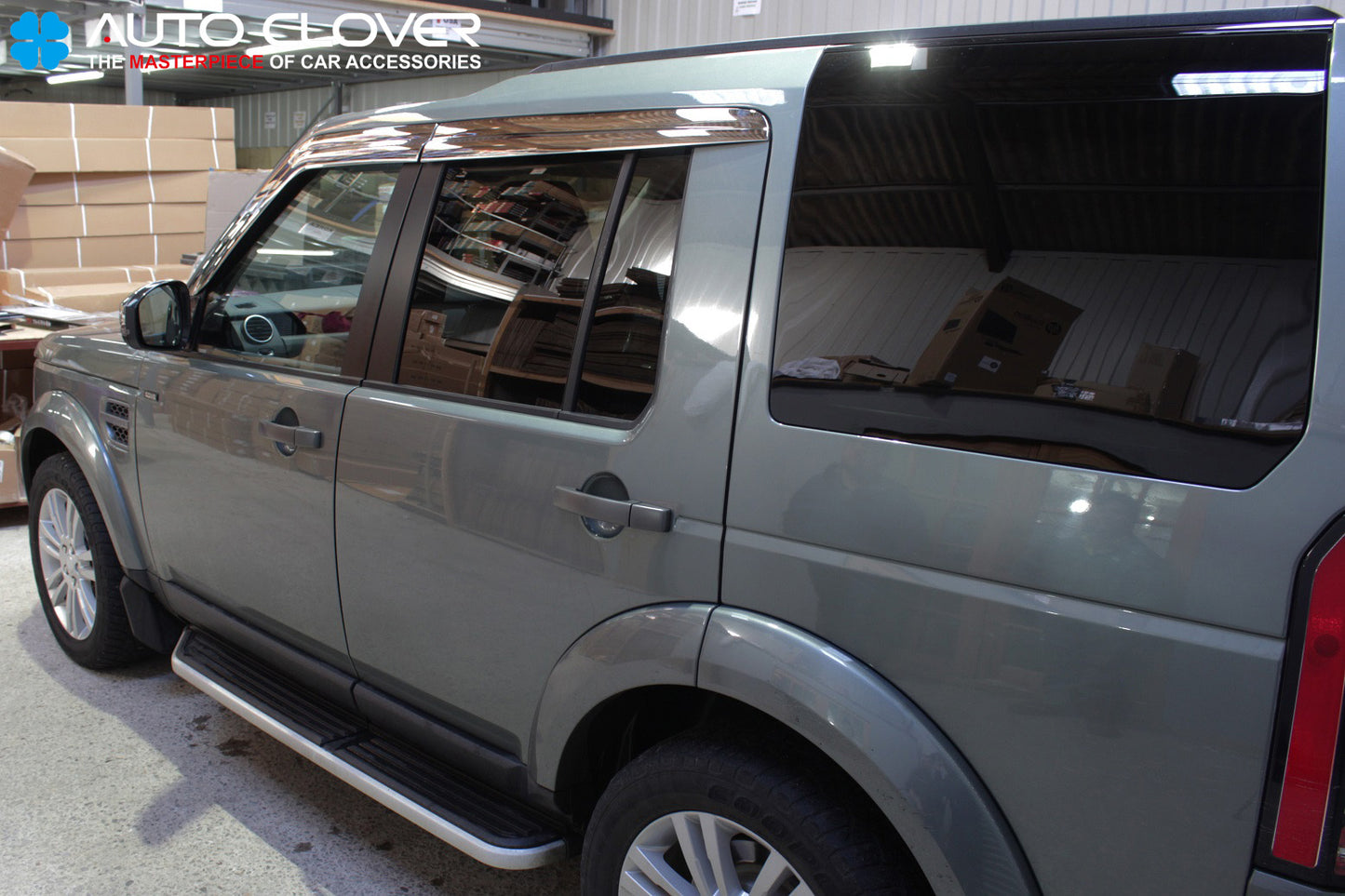 Auto Clover Chrome Wind Deflectors Set for Land Rover Discovery 3 & 4 (4 pieces)