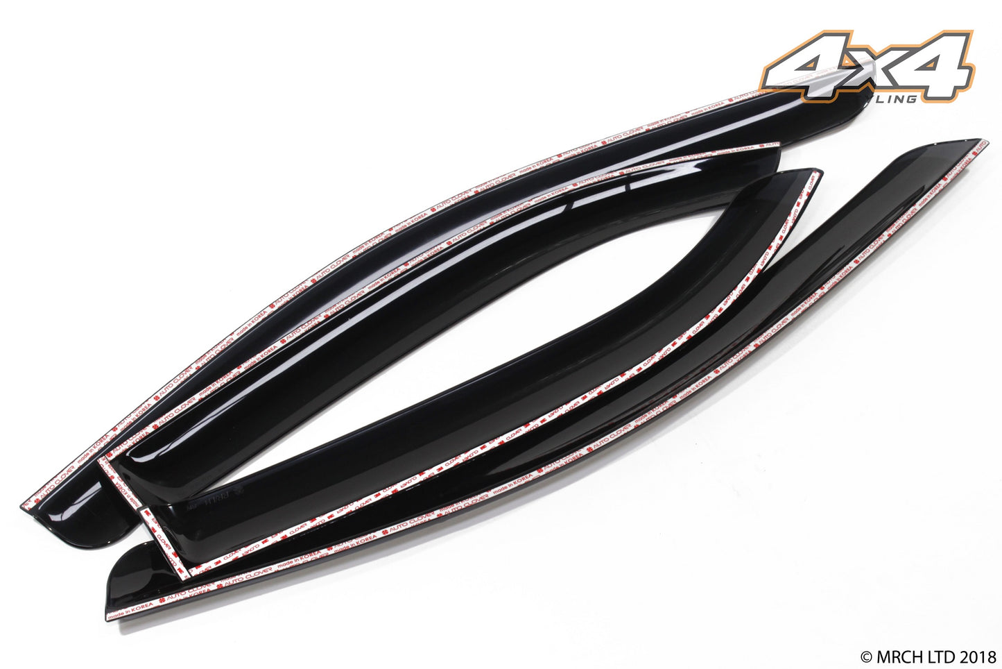 Auto Clover Wind Deflectors Set for Kia Rio 2005 - 2009 (4 pieces)
