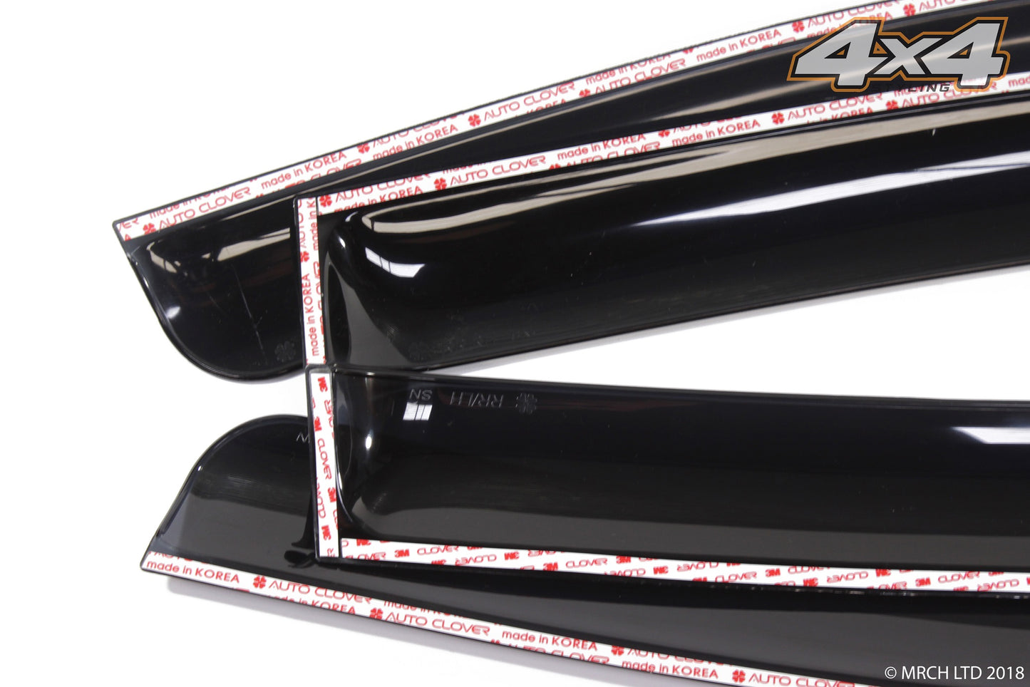 Auto Clover Wind Deflectors Set for Kia Rio 2005 - 2009 (4 pieces)