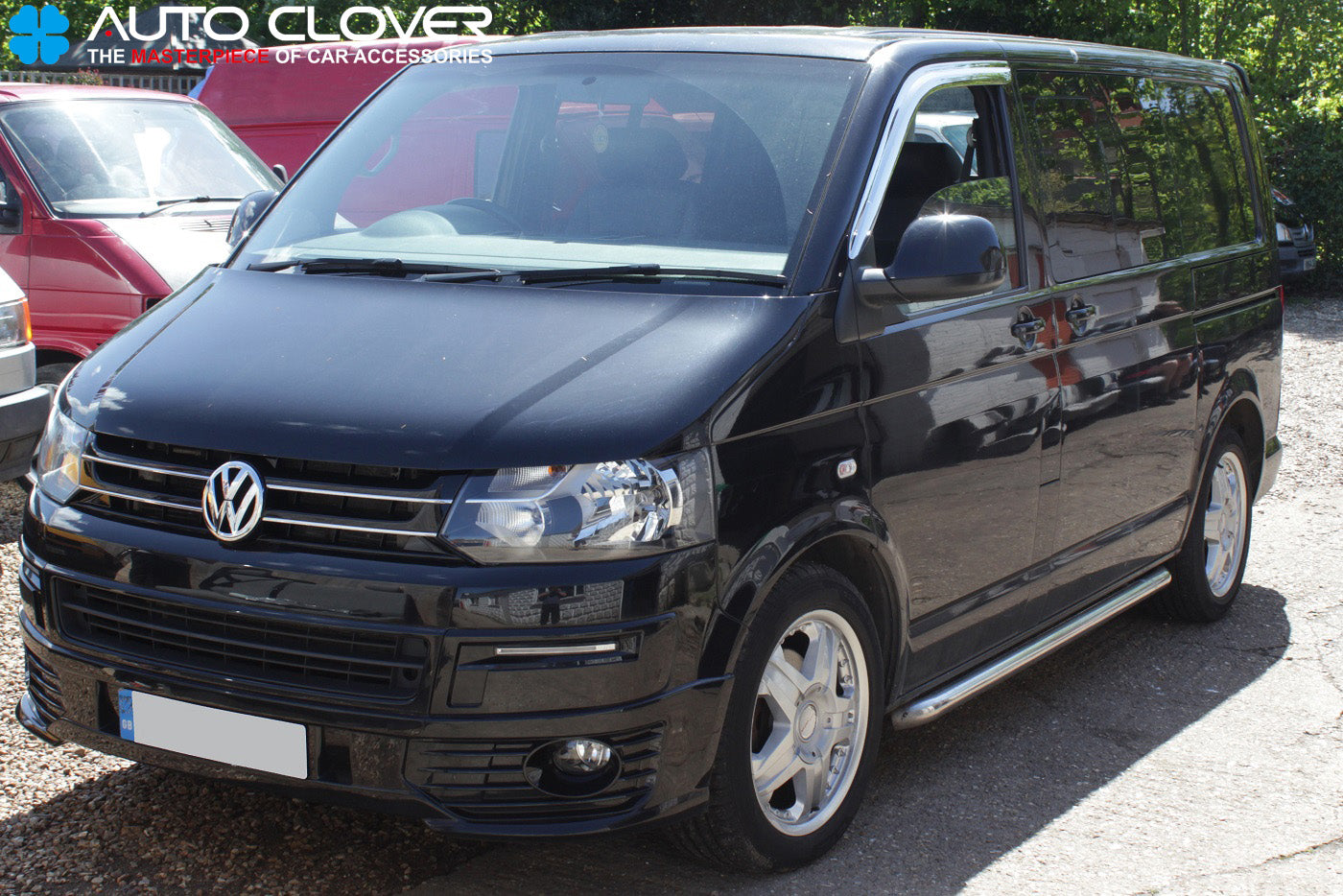 Auto Clover Chrome Wind Deflectors for Volkswagen Transporter T5 / T6 (2 pieces)