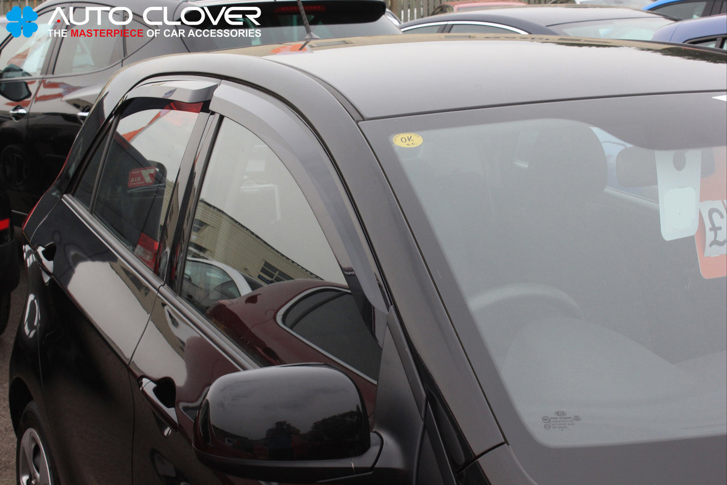 Auto Clover Wind Deflectors Set for Kia Picanto 2012 - 2016 (4 pieces)