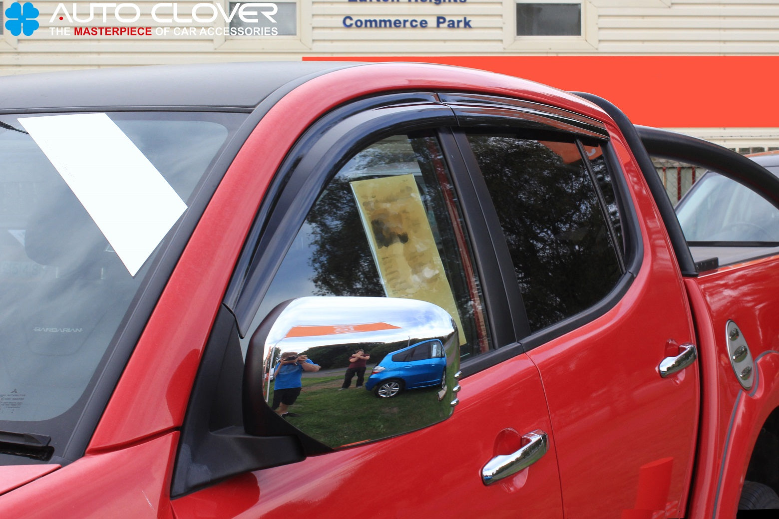 Auto Clover Wind Deflectors Set for Mitsubishi L200 2006 2015 Double