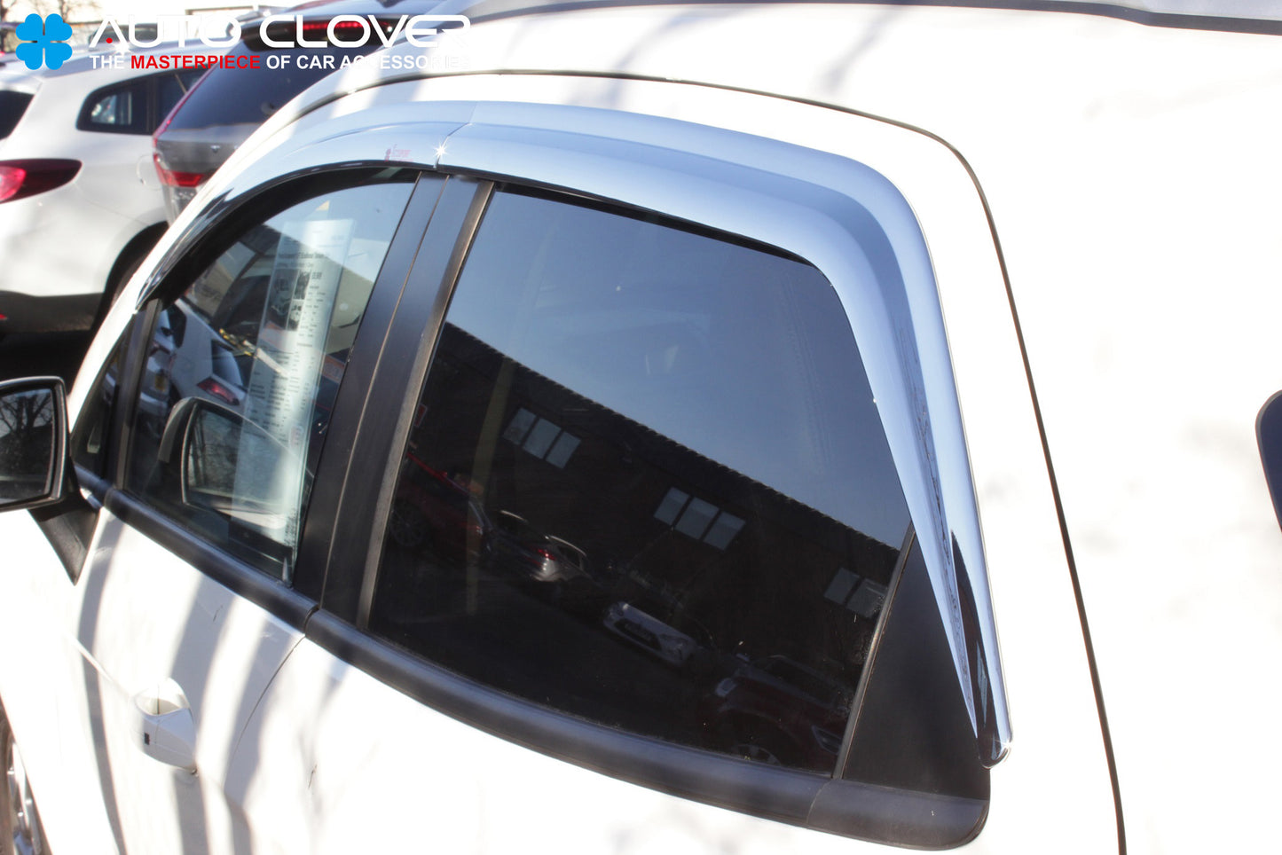 Auto Clover Chrome Wind Deflectors Set for Ford Ecosport (4 pieces)