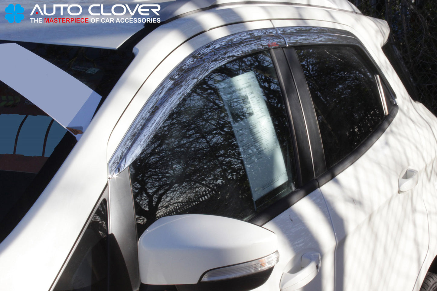 Auto Clover Chrome Wind Deflectors Set for Ford Ecosport (4 pieces)