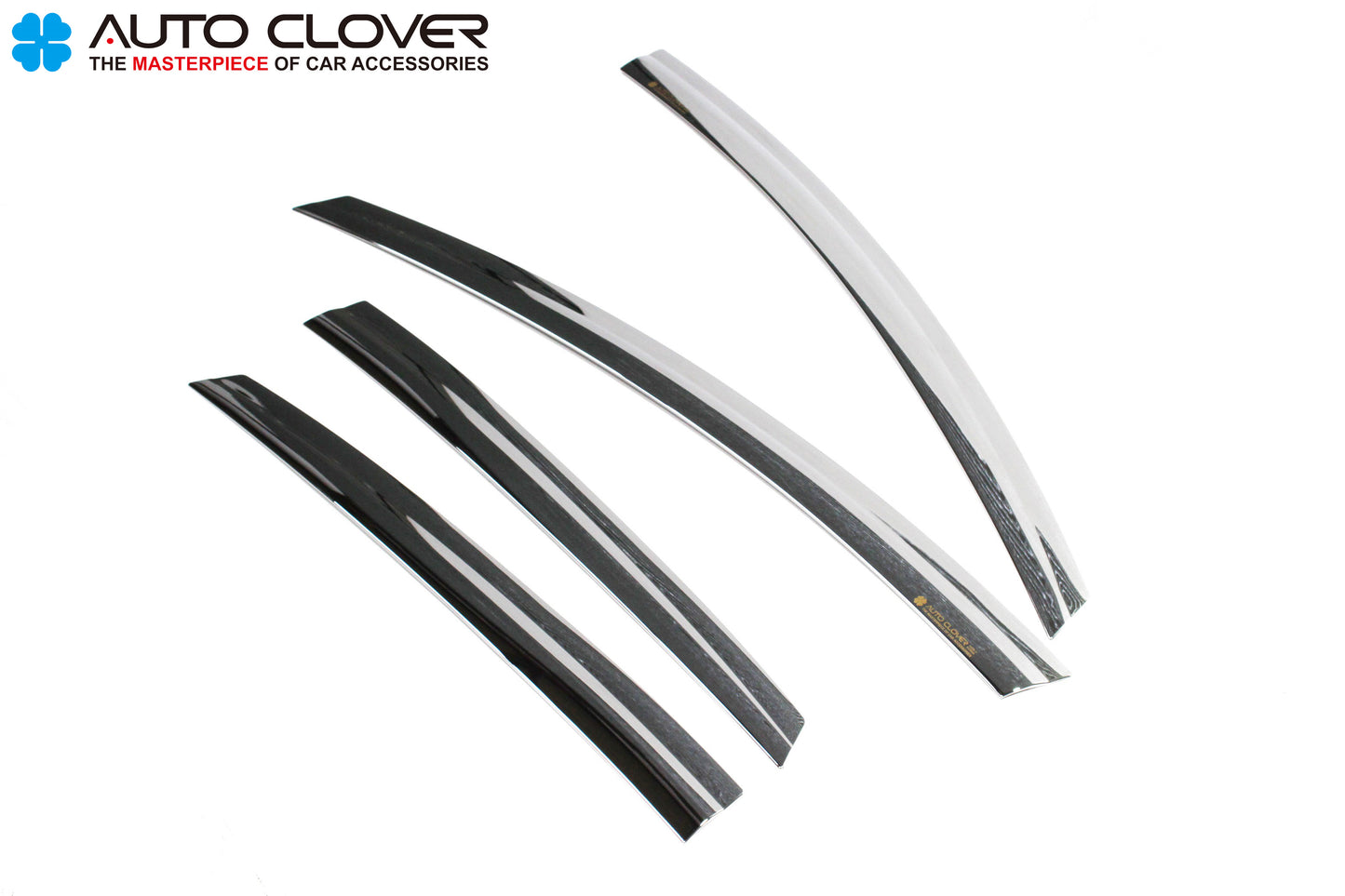 Auto Clover Chrome Wind Deflectors Set for Ford Fiesta MK7 2009 - 2017 5 Door