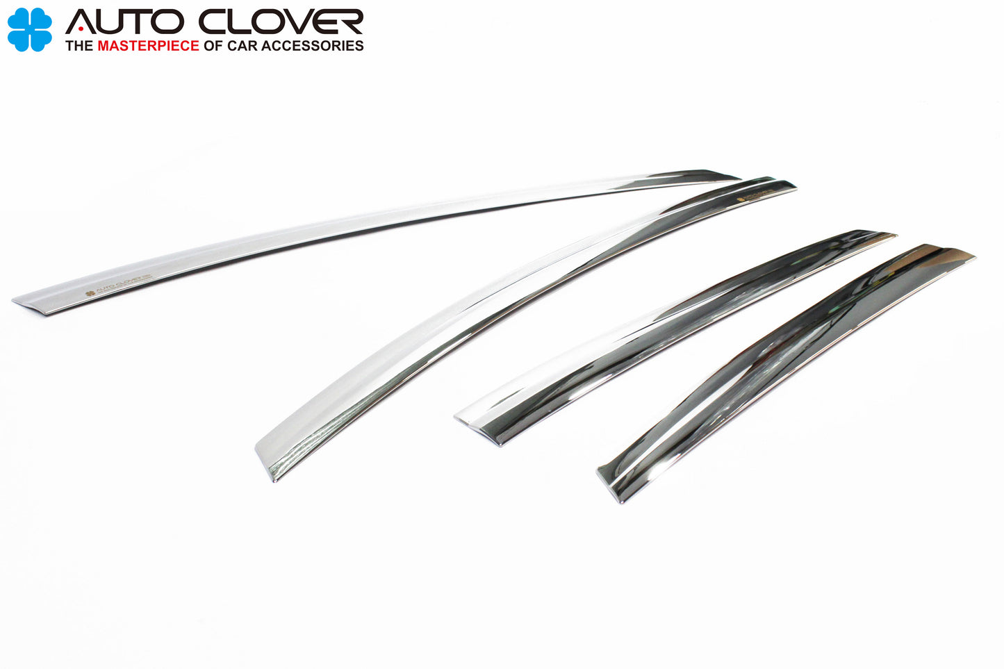 Auto Clover Chrome Wind Deflectors Set for Ford Fiesta MK7 2009 - 2017 5 Door