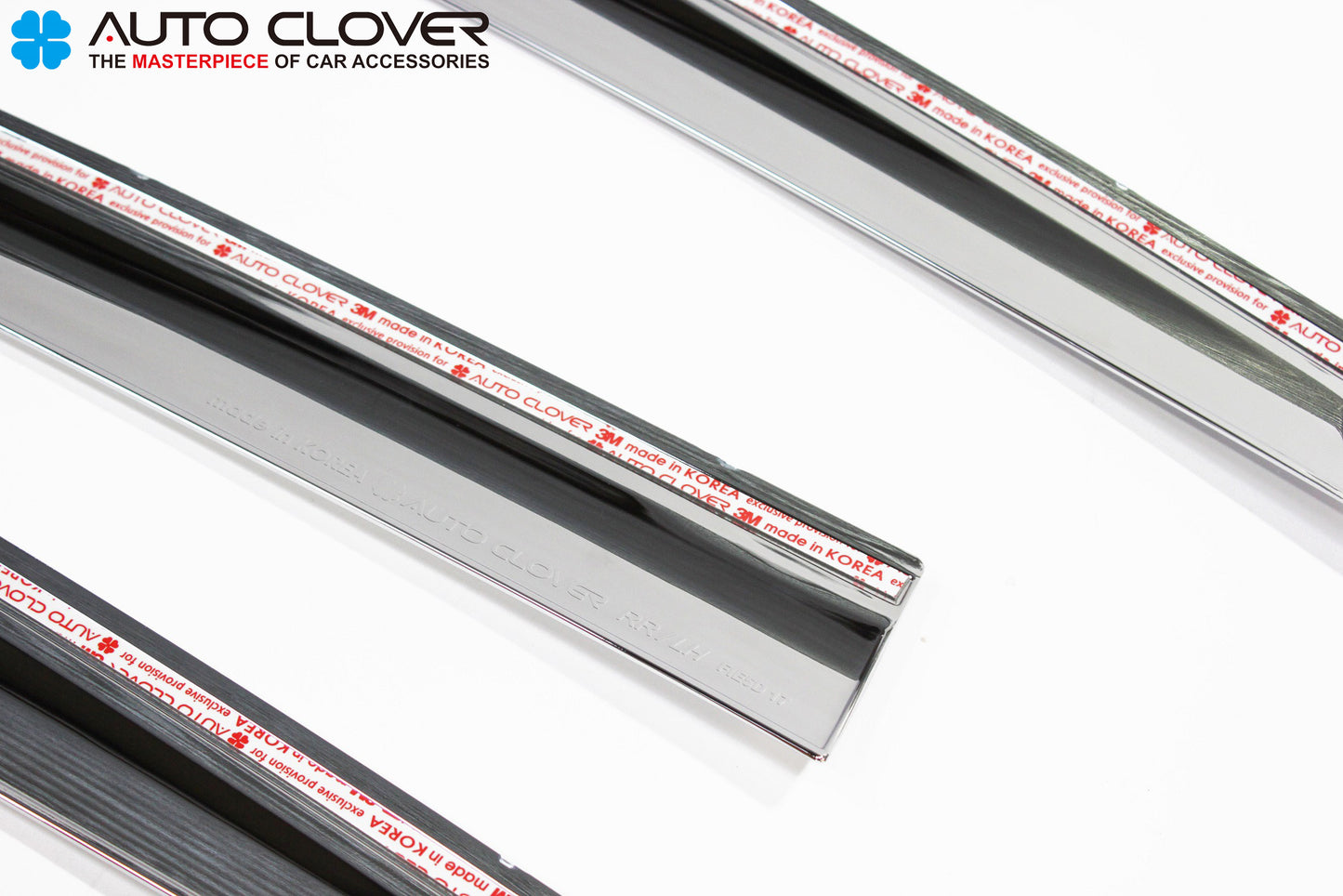 Auto Clover Chrome Wind Deflectors Set for Ford Fiesta MK7 2009 - 2017 5 Door