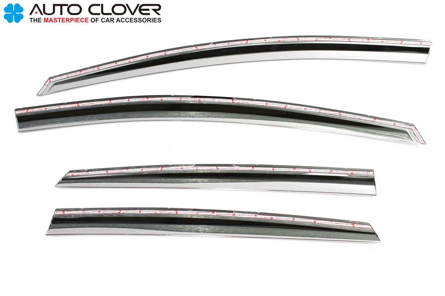 Auto Clover Chrome Wind Deflectors Set for Ford Fiesta MK7 2009 - 2017 5 Door