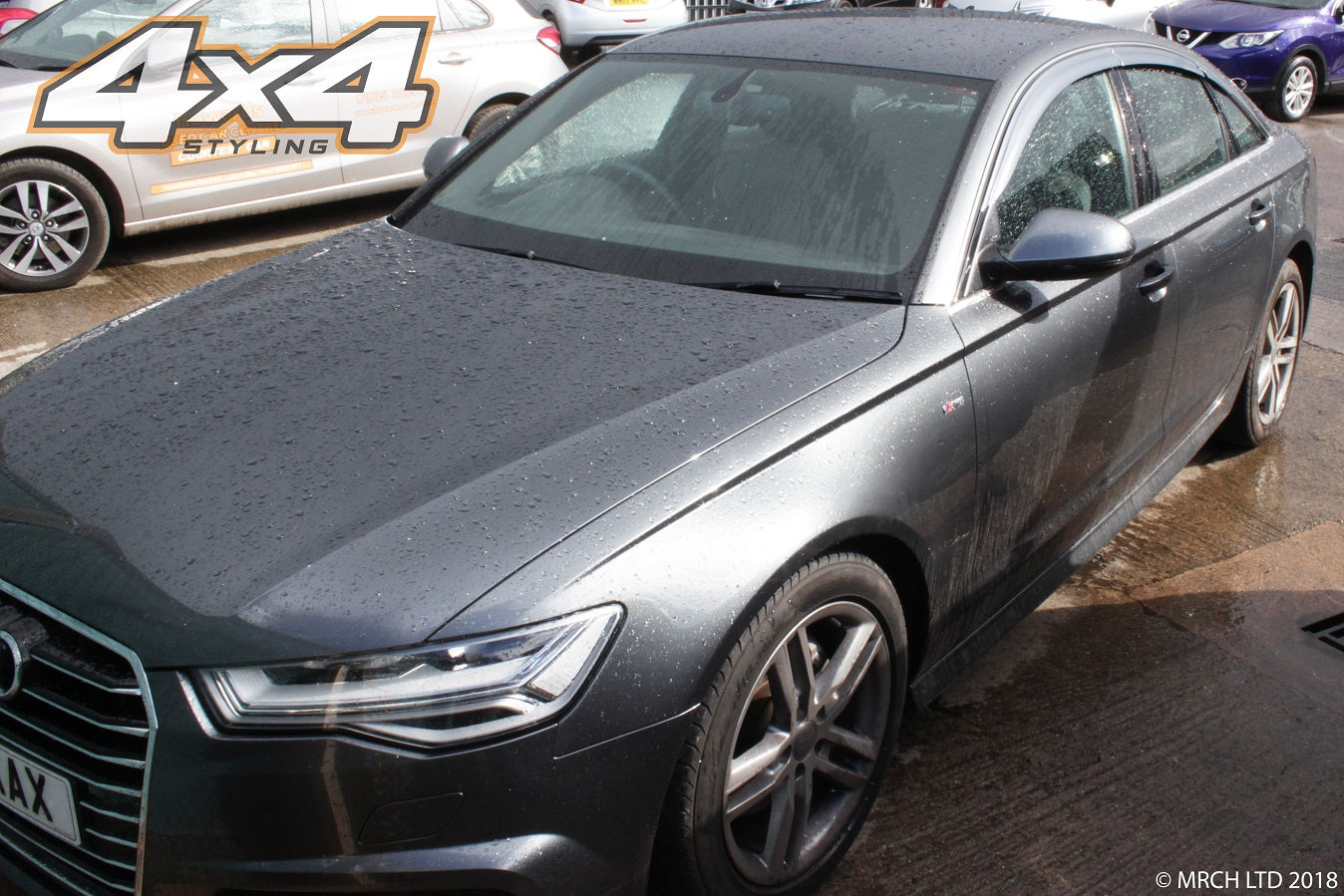 Auto Clover Chrome Wind Deflectors Set for Audi A6 2011 - 2018 (6 pieces)