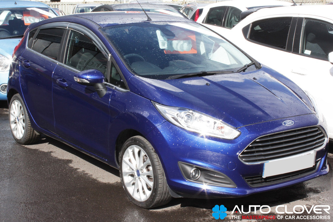 Auto Clover Chrome Wind Deflectors Set for Ford Fiesta MK7 2009 - 2017 5 Door