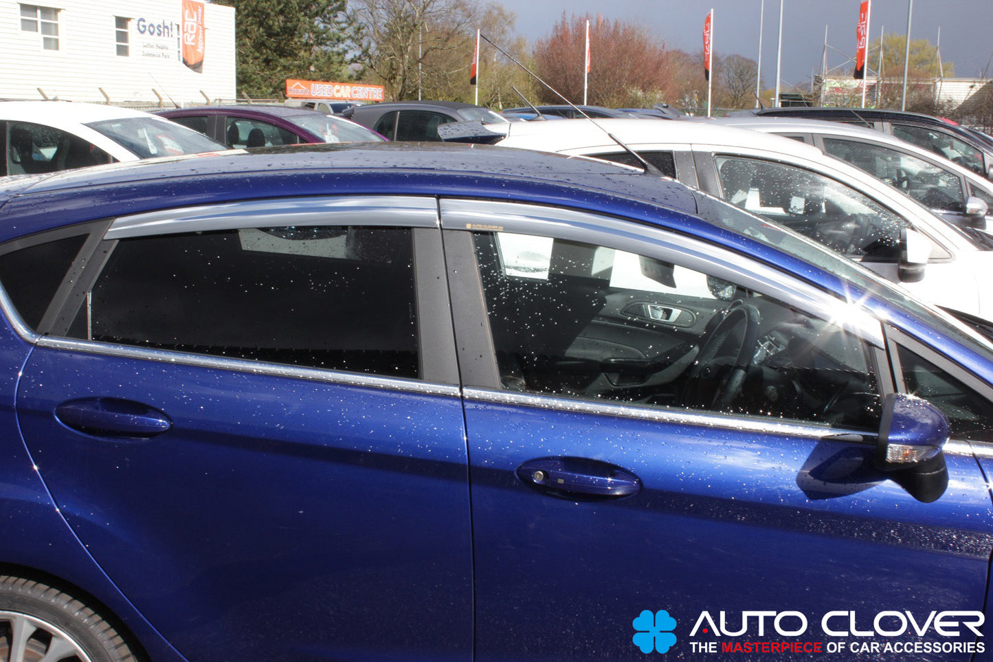 Auto Clover Chrome Wind Deflectors Set for Ford Fiesta MK7 2009 - 2017 5 Door