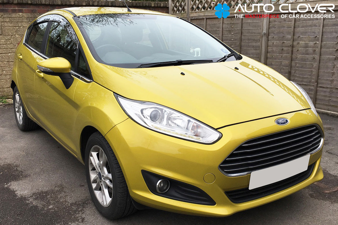 Auto Clover Chrome Wind Deflectors Set for Ford Fiesta MK7 2009 - 2017 5 Door