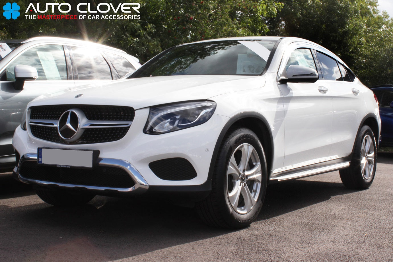 Auto Clover Chrome Wind Deflectors Set for Mercedes GLE Coupe 2015 - 2019 (6pcs)