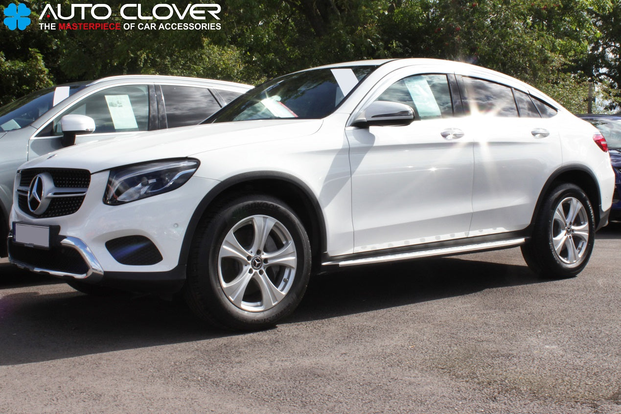 Auto Clover Chrome Wind Deflectors Set for Mercedes GLE Coupe 2015 - 2019 (6pcs)