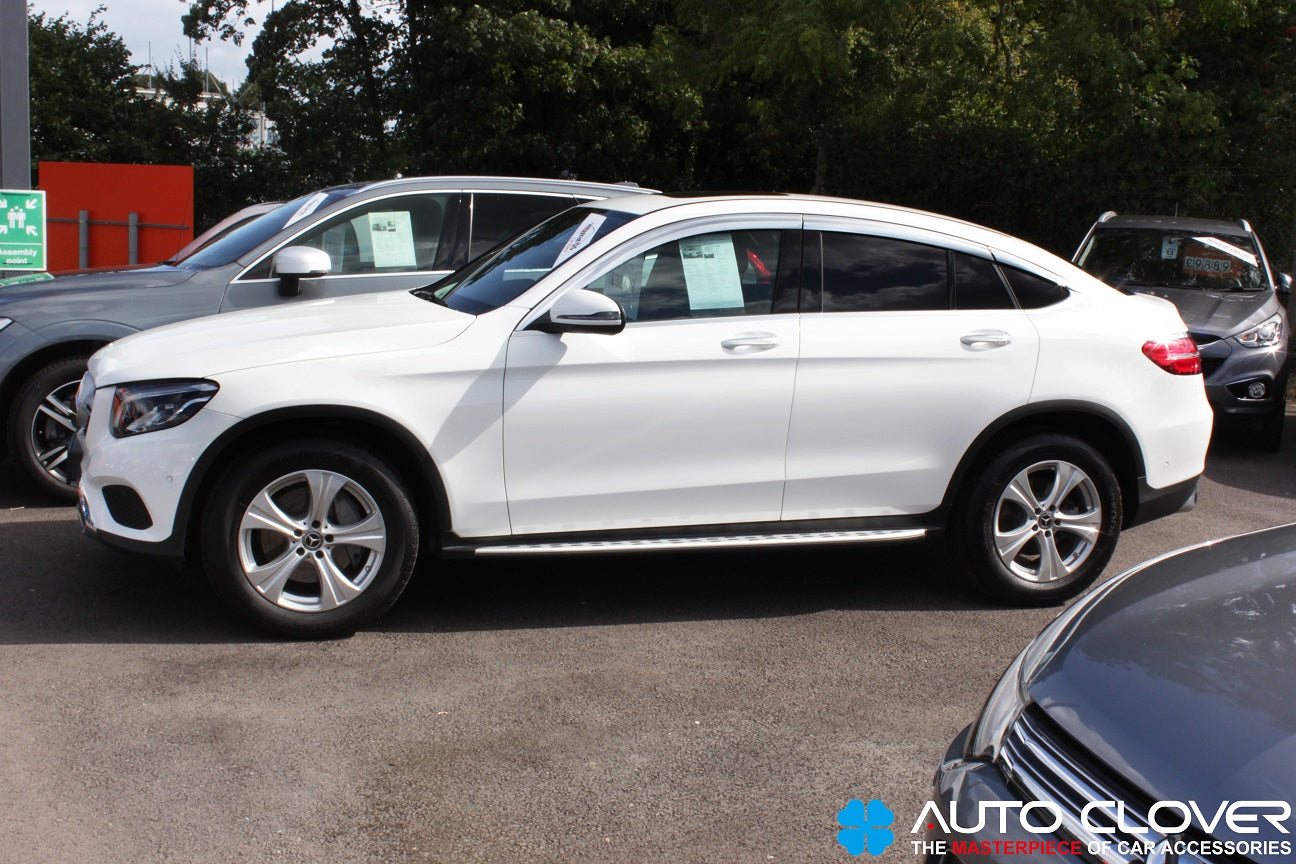 Auto Clover Chrome Wind Deflectors Set for Mercedes GLE Coupe 2015 - 2019 (6pcs)