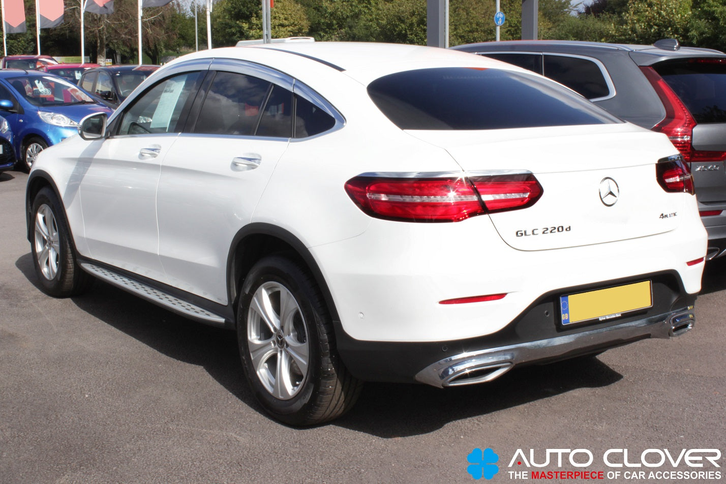 Auto Clover Chrome Wind Deflectors Set for Mercedes GLE Coupe 2015 - 2019 (6pcs)