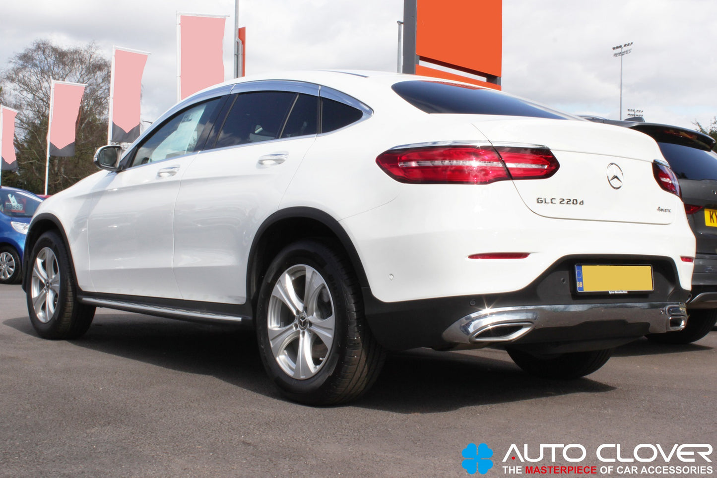 Auto Clover Chrome Wind Deflectors Set for Mercedes GLE Coupe 2015 - 2019 (6pcs)