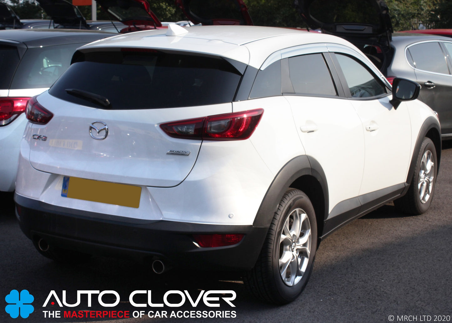 Auto Clover Chrome Wind Deflectors Set for Mazda CX-3 2015+ (6 pieces)