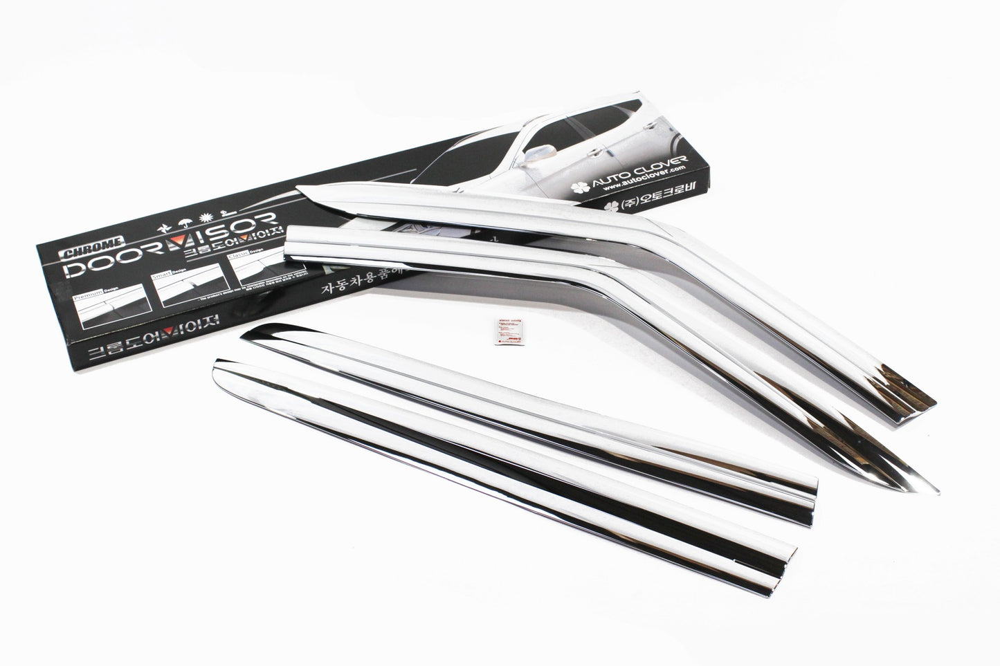 Auto Clover Chrome Wind Deflectors Set for Land Rover Discovery 3 & 4 (4 pieces)