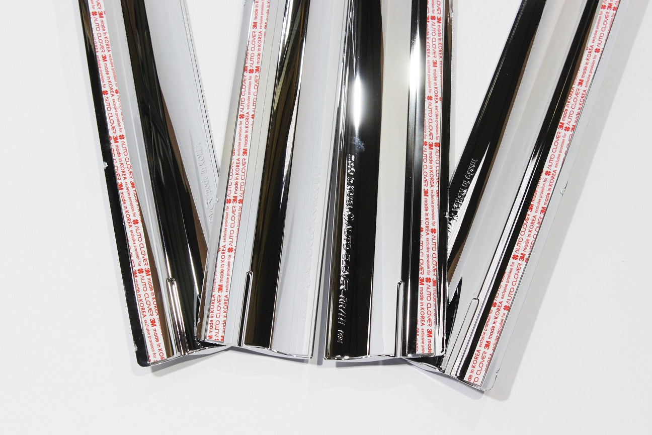 Auto Clover Chrome Wind Deflectors Set for Land Rover Discovery 3 & 4 (4 pieces)