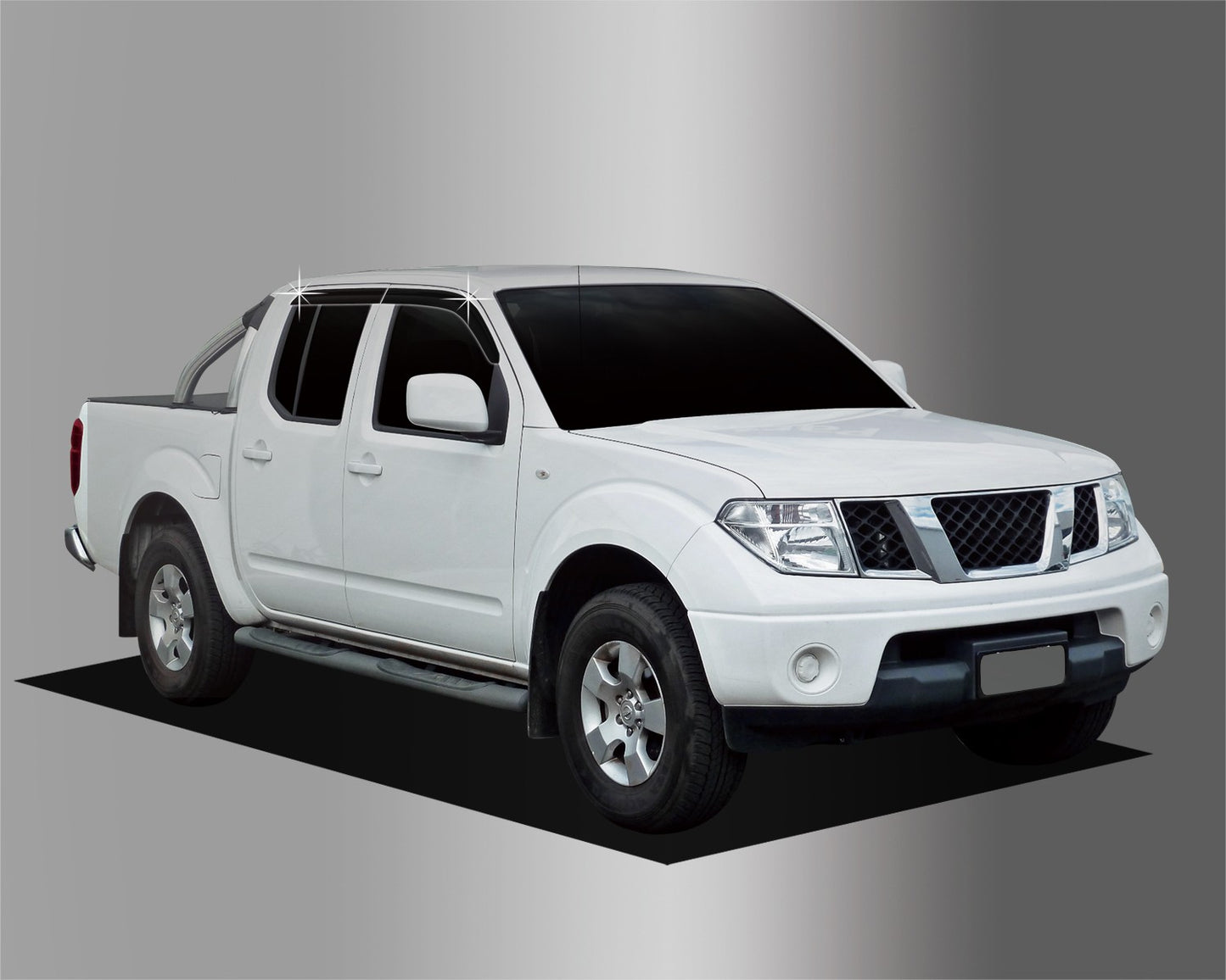 Auto Clover Wind Deflectors Set for Nissan Navara D40 2005 - 2015 Double Cab 4pc