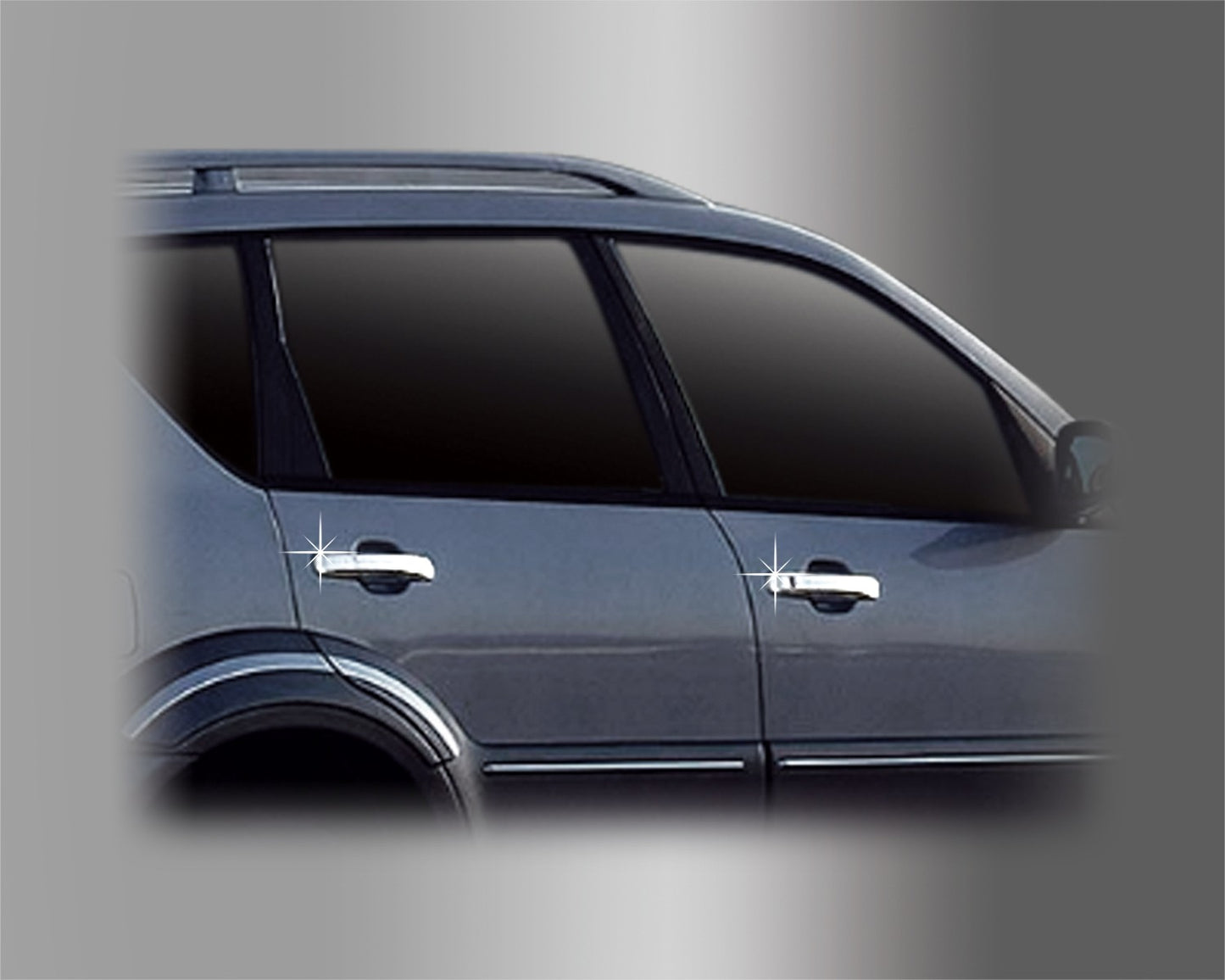 Auto Clover Chrome Exterior Door Handle Cover Trim for SsangYong Rexton 2002-13