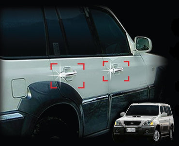 Auto Clover Chrome Door Handle Covers Trim Set for Hyundai Terracan 2001 - 2007