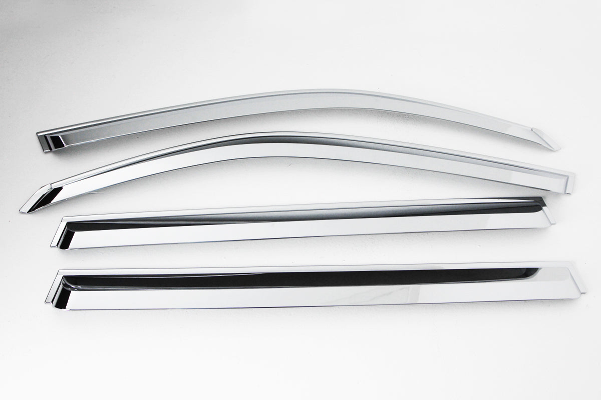 Auto Clover Chrome Wind Deflector Set For Ssangyong Rexton W 2014 - 2017 (4 pcs)