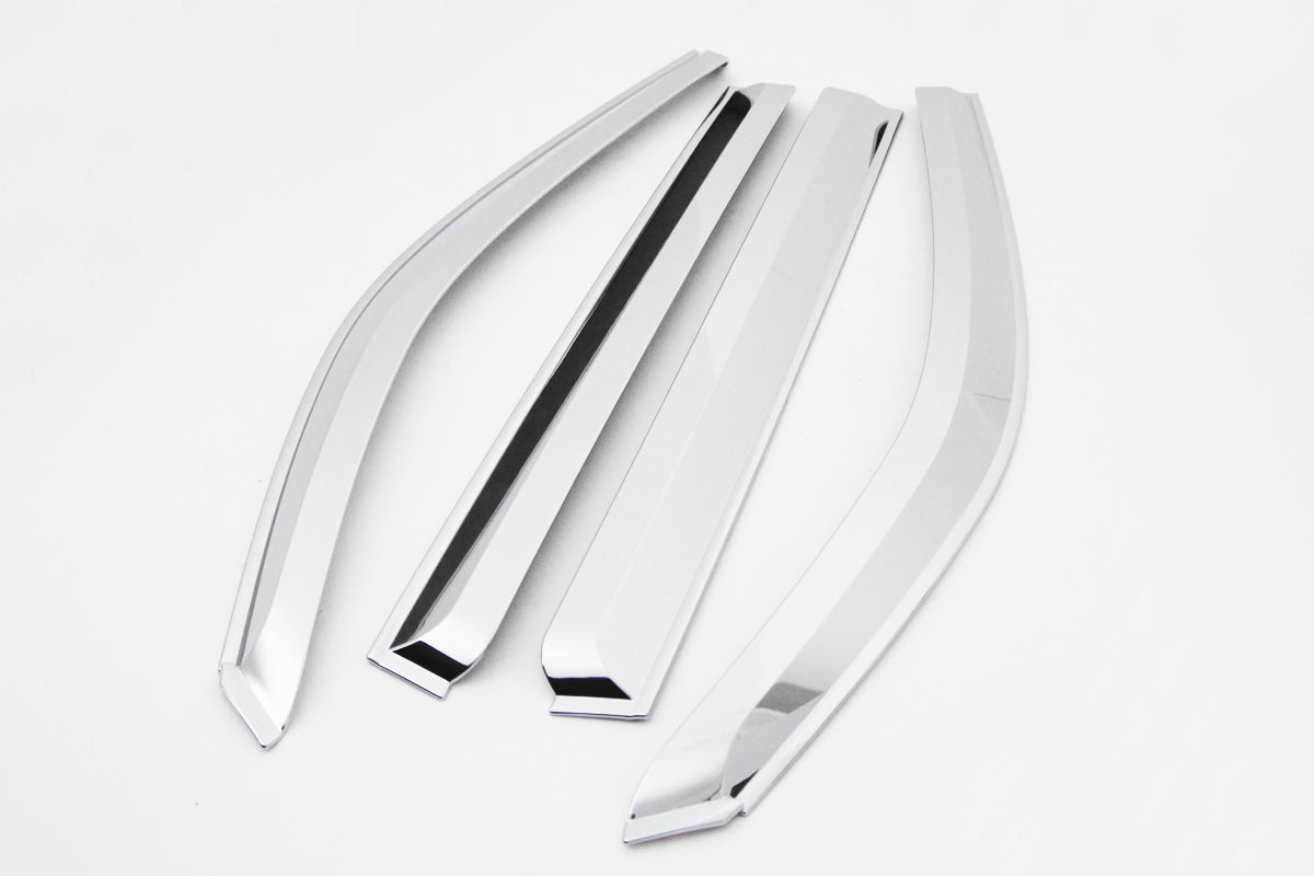 Auto Clover Chrome Wind Deflector Set For Ssangyong Rexton W 2014 - 2017 (4 pcs)